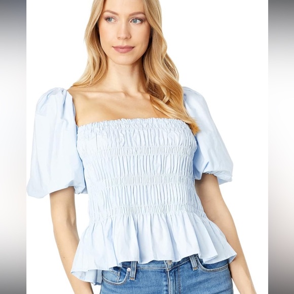 LNWOT ASTR the Label Savina Bubble Sleeve Top $88 XS - Picture 1 of 14